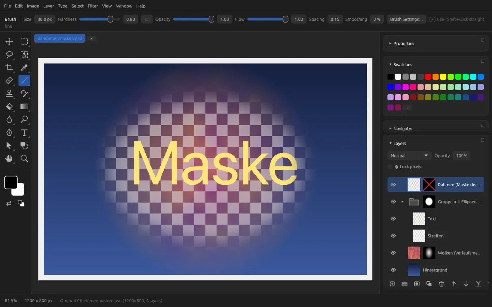 Layers with masks, one of them disabled